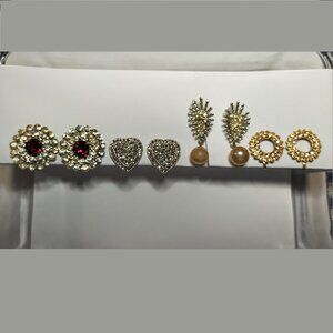 Vintage Jewelry - Ear Ring Lot of Nine Pair